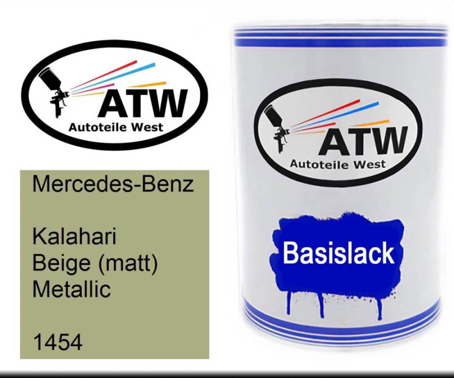 Mercedes-Benz, Kalahari Beige (matt) Metallic, 1454: 500ml Lackdose, von ATW Autoteile West.